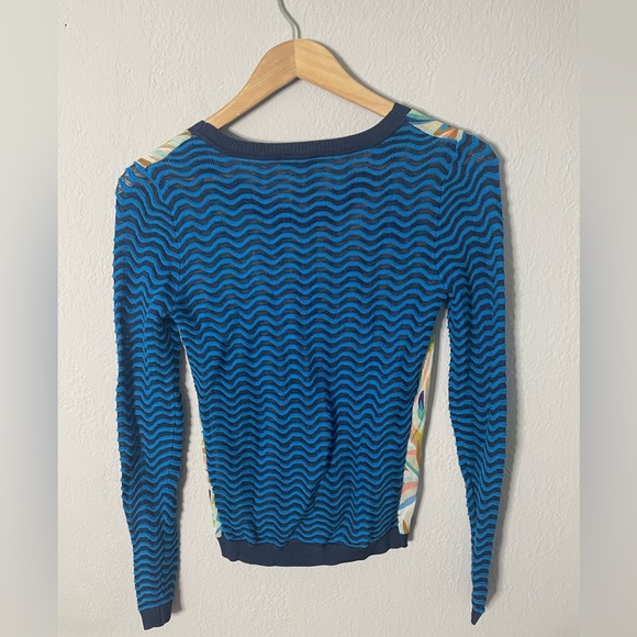 Missoni Mixed Media Printed Chiffon Knit Sweater, Size XS - Picture 6 of 7
